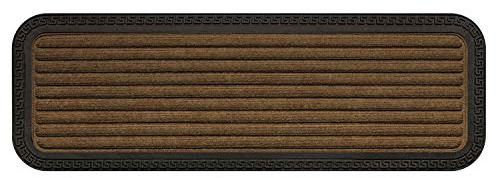 OLIVO.shop | MOQUETTE SCALINO Zerbino in gomma antiscivolo per scale con inserto super assorbente, 25x75 cm 5 colori (MARRONE)