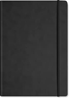 Silvine A4 Executive inbunden anteckningsbok/svart journal. 160 prickade sidor med 90 gsm premium elfenbensfärgat papper
