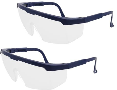 Aisikoo 2 Stück Schutzbrille Staubdicht – Arbeitsschutzbrille & Vollsicht-Schutzbrille für Brillenträger, Chemie & Labor, schutzbrille für Arbeit, Radfahren