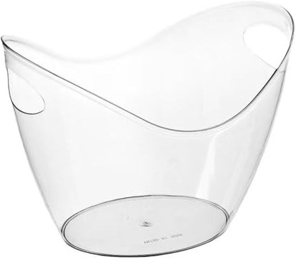 Introti Seau à glace transparent de 3,5 L pour champagne et bière - Seau de conservation de glace pour fêtes, événements et bars à domicile