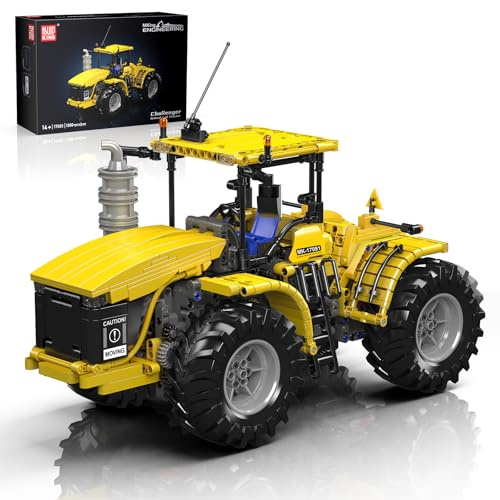 Mould King 17081 Technik Traktor Bausteine Modell Ferngesteuerter Mechanischer Traktor Klemmbausteine Mähdrescher Bausteine LKW Truck STEM Geschenke für Erwachsene (1300 Teile)