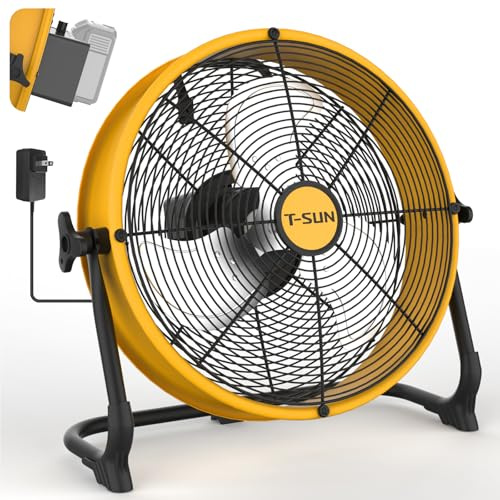 T-SUN 12 Portable Battery Powered Fan Compatible with DeWalt 20V Battery
