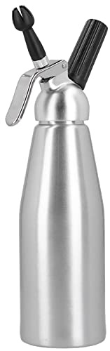 CHICIRIS Sifone per Panna in Lega di Alluminio, Dispenser per Schiuma per Panna con 3 Ugelli Decorativi, Design Ad Anello di Tenuta per Uso Domestico e in Pasticceria (Modello in alluminio 1000ML)