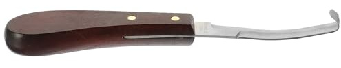 ULTECHNOVO Cuchillo para Pezuñas de Doble Filo Mango Sólido y Herramienta para Herrar Caballos y Burros, Accesorio Práctico para Recortar Pezuñas en Establos