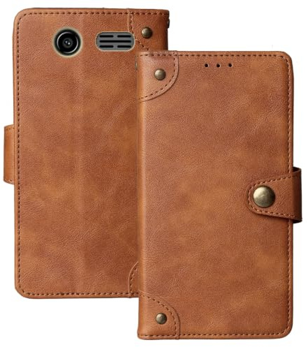 Anybird Retro flip läder väska fodral för INOI 240 modern 4G 1,8 tum läderfodral mobiltelefonfodral skydd mobiltelefon fodral skydd fodral (brun)