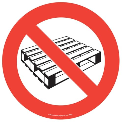 Floor Graphic Markers Without Text - Floor Adhesive Sign, Warning Stickers, Safety Sign - 430mm dia. - No Pallets