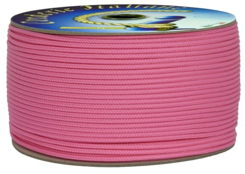 Corderie Italiane 006037125 Cordino Colorato Hobby, Rosa Flu, Diametro 2 mm, 100 mt