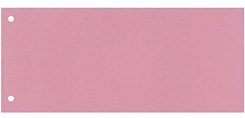 Q-Connect KF00517 Trennblätter, Farbregister, Aktenfahnen, Universalregister Trennstreifen 10,5x24cm 100 Stück rosa