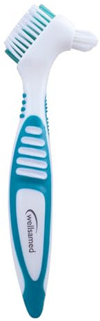 Wellsamed Prothesenzahnbürste, Prothesenbürste für die Dritten Zähne (1 Stück, Grün)