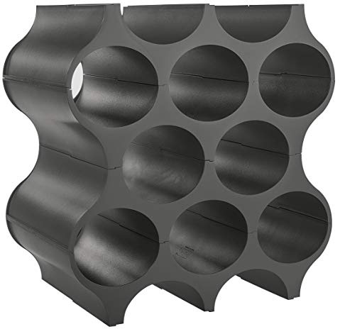 Koziol Set-UP Flaschenregal 4-teilig | für 10 Flaschen | Weinregal, modular erweiterbar, stapelbar | biozirkulärer Kunststoff, stabil, spülmaschinengeeignet | Küche, Haushalt, Wohnen