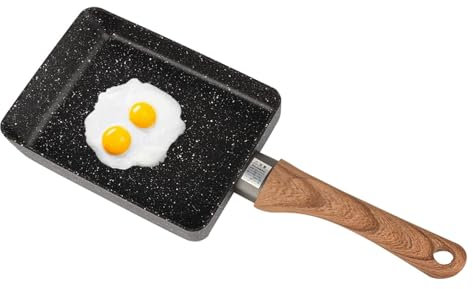 Agatige Japanese Omelette Pan, Nonstick Tamagoyaki Pancake Egg Small Frying Pan for Induction Cooker Gas Stove, 14.0 x 5.1inch