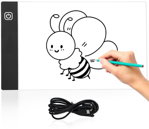 Lavagna luminosa per schizzi Tavolo luminoso per pittura a mosaico Lavagna luminosa Blocco da disegno Scatola luminosa da disegno Scatola luminosa Tracing A1 Light Pad Lightbox per disegnare Anime Lig
