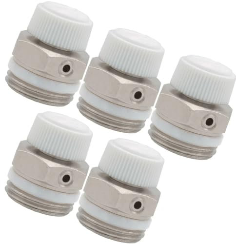 Schläfer 7041005 | Valvole di Sicurezza Manuali di Spurgo e Sfiato per Termosifoni, Radiatori, Caloriferi, Termoarredi e Scaldasalviette, Misura Valvola 3/8, 5 Pezzi