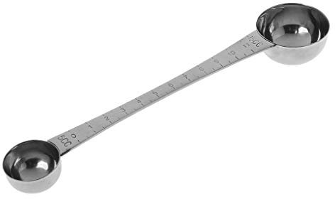 Cuillère doseuse à double extrémité en acier inoxydable avec cuillère à café