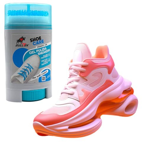 Gel limpiador para la limpieza de zapatillas de todos los colores, 50 ml, con práctico aplicador en tubo con esponja, elimina manchas y suciedad, perfecto para zapatillas de deporte, multicolor, 50ml