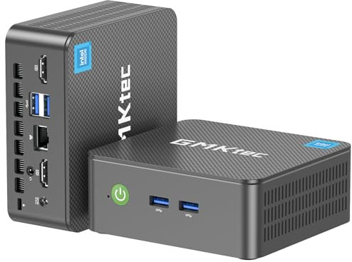 GMKtec G3 Plus N150 Mini PC Intel Twin Lake N150 (Upgrade N100), 16 GB RAM 3200 MHz, 512 GB PCIE3.0 SSD M.2 NVMe SSD (supporta PCIe 3.0), mini computer, USB 3.2 x 4,2 x HDMI 4K@60Hz, 2.5G LAN, Micro