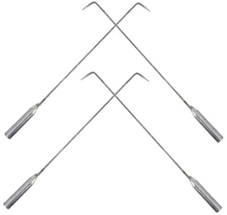 UKCOCO 4pezzi Attrezzo Per in Resistente Gancio Per Braciere Da Esterno e Attrezzo Per e Falò Per Uso Su Bracieri e