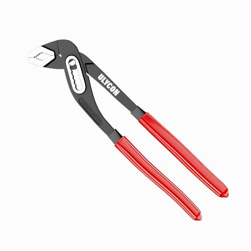 Ulycon 7 inch Channel Locks Plier, 6 Positions Adjustable Water Pump Pliers Smooth V-Jaw Groove Joint Pliers, TPR Comfort Grip Handle, Perfect for Plumbing, Automotive & Home Repair/Maintenance