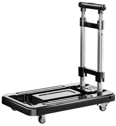 Watreketal Camion A Mano in Alluminio Pesante per Camion da Giardino A Carrello Pieghevole per Viaggi Aeroportuali Che Muovono con Ruote Ammortizzate con Carrello Spaziale