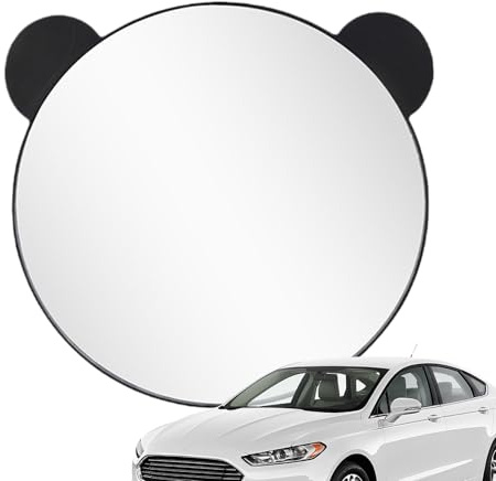 Mirror de asiento para bebés: orejas de oso ajustables, monitor retenido | Espejo de asiento para el automóvil para la parte trasera del bebé con una vista transparente, accesorios de viaje Seguridad