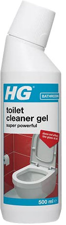 HG Toilet Cleaner Gel Super Powerful, Effective Bathroom/WC Descaler Cleans Toilet Bowl & Under Loo Rim, Limescale & Stain Remover (500 ml)