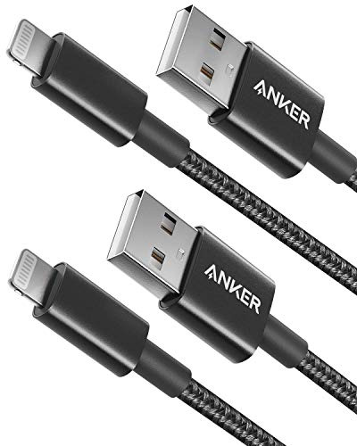 Anker iPhone Charger Cable, [2-Pack] 3.3ft Lightning Cable, Premium Nylon USB-A to Lightning Cable, MFi Certified iPhone Charger Cable for iPhone SE/Xs/XS Max/XR/X/8 Plus/7/6 Plus, iPad, and More.