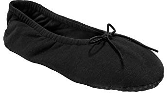Comfortview Women's The Ana Ballerina Slipper - L W, Black (Wide Widths Available)