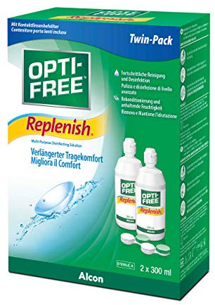 Opti-Free Replenish Kontaktlinsen-Pflegemittel | Vorratspackung | 2 x 300 ml