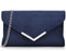 Milisente Clutch-Taschen für Damen, Hochzeit, Wildleder, Abendtasche, metallisch, Schultertasche, Marineblaues Wildlederimitat
