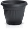 IMJ-Global Pot de plantes Fleurs DCE64 TERRA Rond Ø64cm d'intérieur extérieur Noir 78 Litres Ø64x50 cm design Classique Jardinière en plastique pour balcon Gris Anthracite