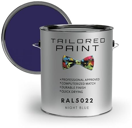 Tailored Paint uPVC Window & Door 1K Paint Brush or Spray On - Matt Finish - RAL5022, Night Blue - 100ml Tin