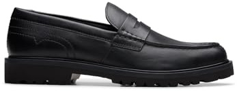 Clarks Berwick Lo Mens Black Leather, 8