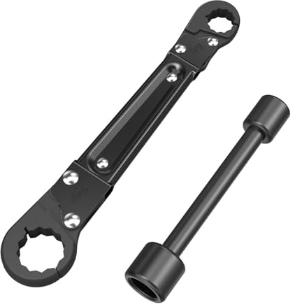 Holdly Multi-Functional Angle Stop Wrench Kit - Plumbing Tools for Professional Plumbers | Installing & Removing Compression Angle Stop and Fittings (Black-Angle Stop Wrench Kit)