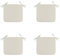 4er Set Sitzkissen 40 x 40 cm Stuhlkissen mit Bändern, Sitzpolster für Stuhl Weiches Stuhlauflage Sitzauflage Dekokissen für Innen- & Außenbereich (Beige)
