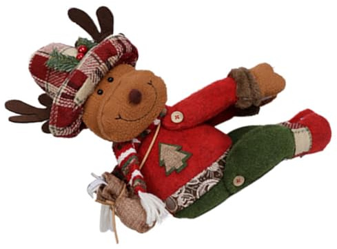 Limtula Alzapaños de cortina de felpa de Navidad, soporte ajustable para habitación de niños, guardería, dormitorio, decoración de ventana, soportes de cortina de Navidad, muñeco de peluche de dibujos
