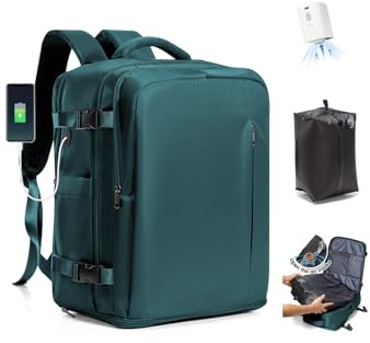 SZLX Mochila De Vacío Equipaje De Mano Mujeres, Mochila Airbag Con Sistema De Vacío Para Viajes, Ryanair Mochila De Viaje Tamaño Cabina Con Bomba Impermeable Maleta De Vacío Para Hombres