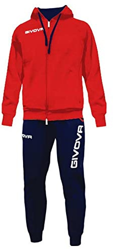Givova Herren Visa Trainingsanzug, Mehrfarbig (rot/blau), 2XS