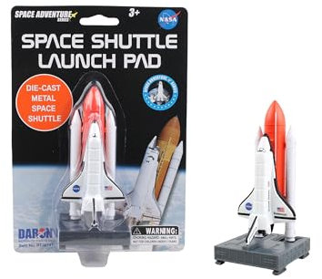 Daron Space Mission Toy Set Space Shuttle on Launch Pad, Authentic Spacecraft Representation, Individually Packaged Playsets