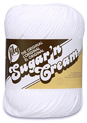 Lily Sugar 'N Cream Yarn-70.9g- White, Single Ball