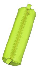 Alassio 43142 Real Leather Pencil Case Light Green Approx. 21 x 6 cm Round Pencil case for Writing Instruments, Pencil case with Zip Closure