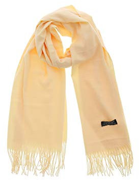 FASHIONGEN - Damen und Herrren, Pashmina-Schal aus Wolle, BACHRA - Rosa Haut