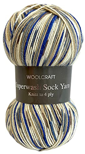 Woolcraft Superwash Sock 4 ply Knitting Wool Yarn 100g - 2102
