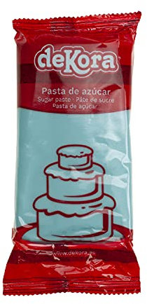 Dekora - Fondant Blu | Pasta di Zucchero per Torte - Copertura per Biscotti, Torte, Pasticcini o Cupcakes con la quale é Possibile Creare Qualsiasi Tipo di Decorazione - 250 gr