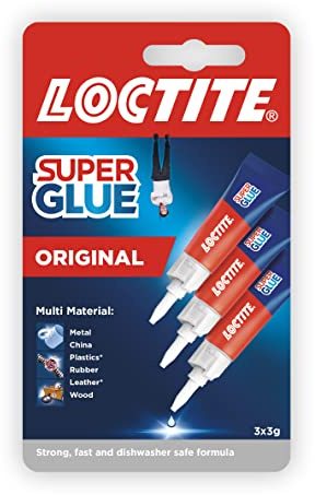 Loctite 2818700 Universal, Strong All Purpose Adhesive for Repairs, Clear Glue for Various Materials, Easy to Use Instant Super Glue Liquid, Transparent, Maxi Trio 3 x 3 g