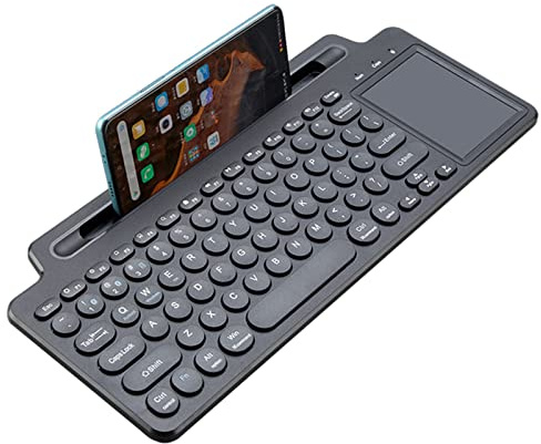 Cankypu Trådlöst BT-tangentbord 2,4 GHz Tangentbord Desktop tratunt tangentbord Tablet PC Mobiltelefonpla med pekpa för Tablet PC Mobiltelefon Laptop Notebook