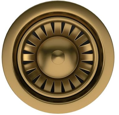 Liquida SW1SG Satin Gold Kitchen Sink Basket Strainer Waste