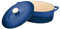 Denby - Cast Iron Casserole Dish with Lid - Cobalt Blue - 4.25L Capacity - Non-Stick - Ovenproof - Easy Grip Handles - For Braising, Stews, Roasting, Batch Cooking - 28cm x 21cm x 17cm