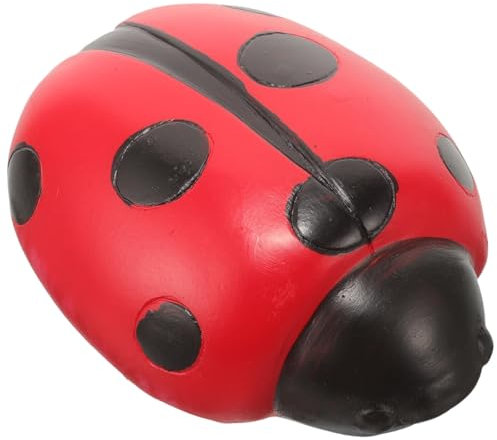 Happyyami Versteckter Schlüsselhalter Für Den Außenbereich Marienkäfer-Statuen Ablenkungssafe Geheimnis Versteckte Spardose Wetterfeste Schlüsselverstecke Sichere