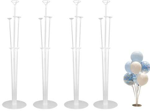 LIANRISES 4 Supporto Palloncini Da Tavolo 70cm Può Essere Riutilizzato Supporto Palloncini Da Terra Supporto Per Palloncini Base Per Palloncini