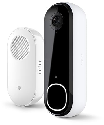 Arlo Video Doorbell 2K (2nd Gen) Wireless or Wired - 1-Cam + Chime